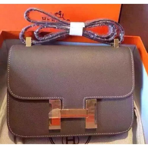 Sac Hermes Constance Cuir de veau H9999 Gris