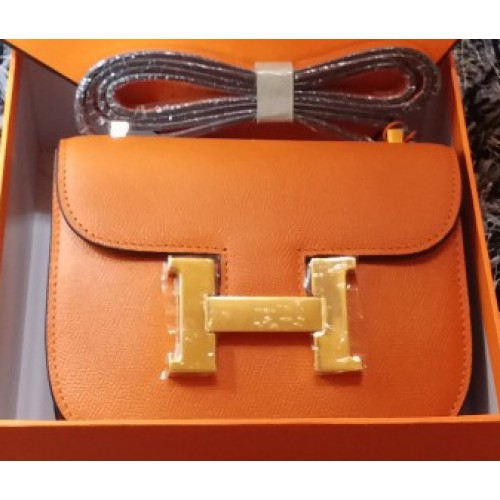 Sac Hermes Constance Cuir Litchi H9999L Orange