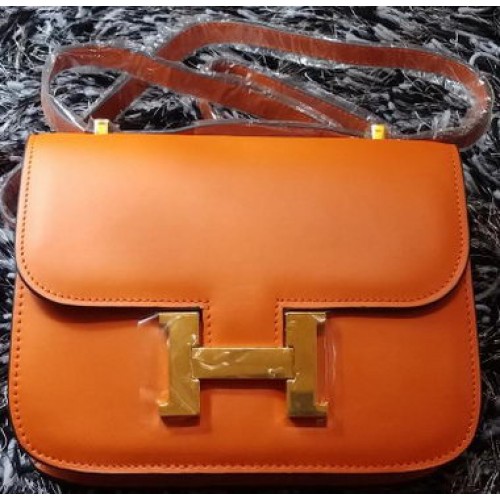 Sac Hermes Constance Cuir Lisse H9998S Orange