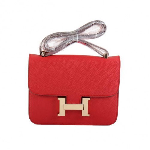 Sac Hermes Constance Cuir Togo 1622S Rouge Doré
