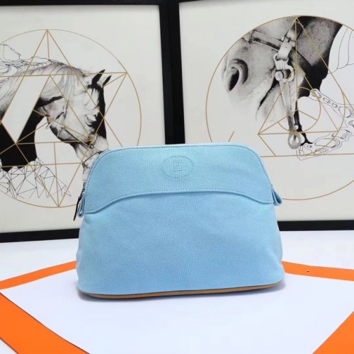 Sac Cosmétique Hermès H3699 Bleu Clair