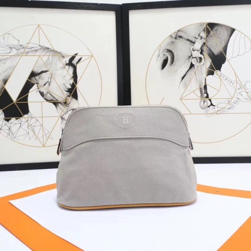 Sac Cosmétique Hermès H3699 Gris Clair