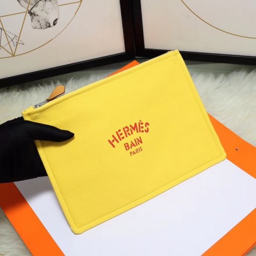 Sac Cosmétique Hermès H3700 Jaune Citron