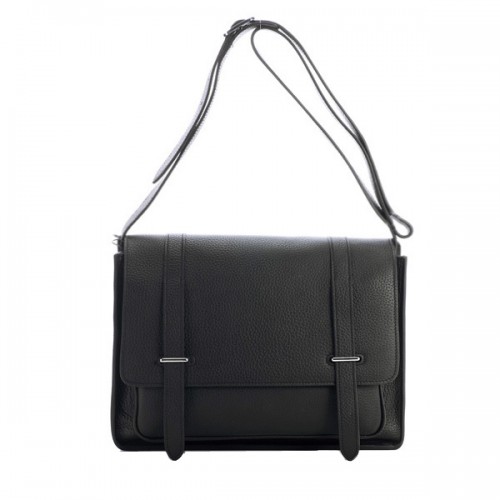 Hermes Etriviere Messenger Bag Cuir grainé H1069 Noir