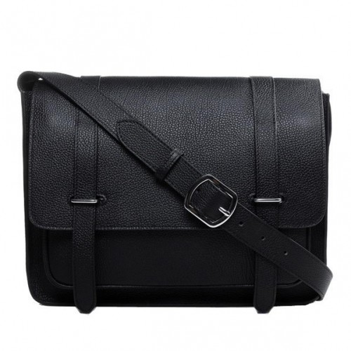 Hermes Etriviere Messenger Bag Cuir Togo H1069 Noir