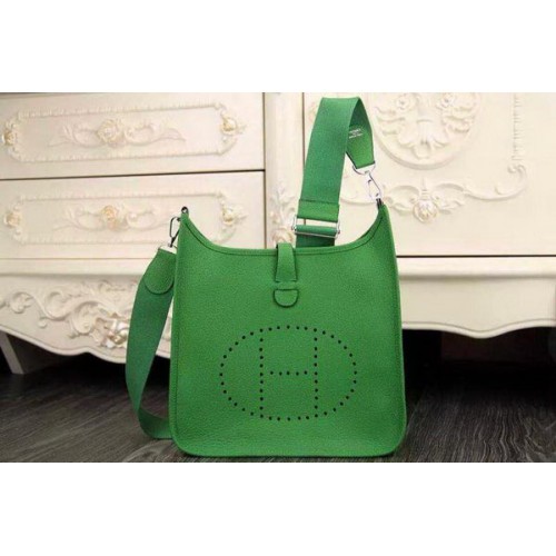 Hermes Evelyne 28cm Messenger Bag Original Cuir H1188 Vert