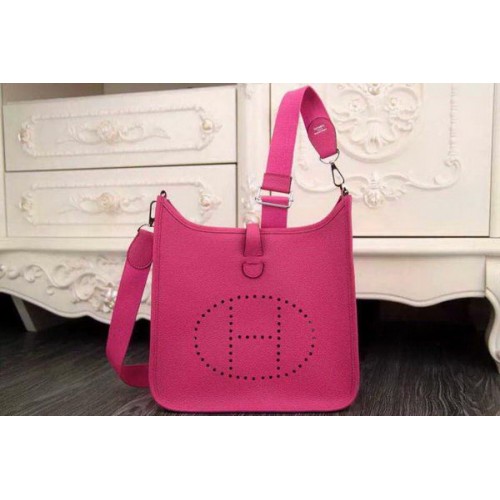 Hermes Evelyne 28cm Messenger Bag Cuir d'origine H1188 Rose