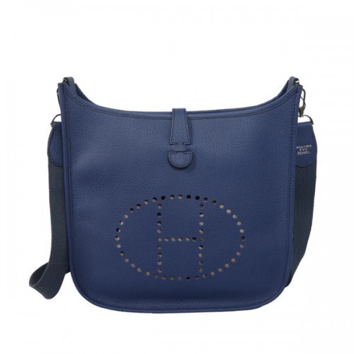 Hermes Evelyne Messenger Bag H1608 Bleu foncé