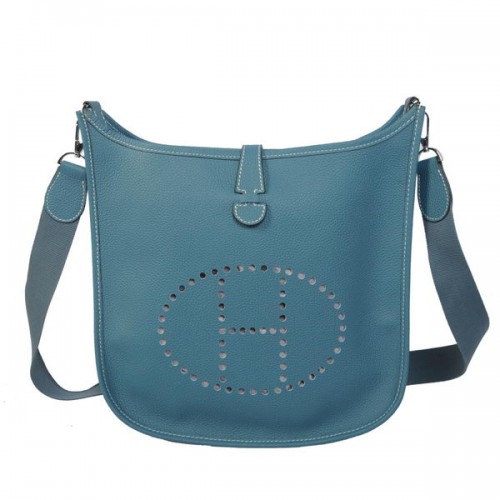 Hermes Evelyne Messenger Bag H1608 Bleu clair