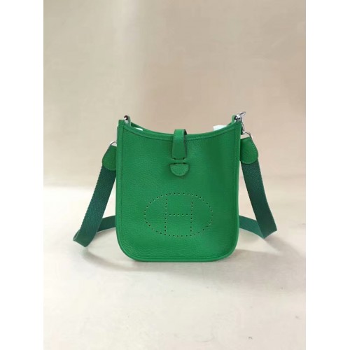 Hermes Evelyne original mini sac à bandoulière en cuir togo H15698 vert