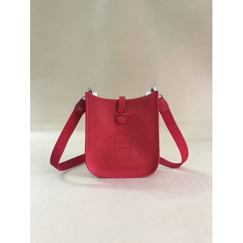 Hermes Evelyne original en cuir togo mini sac à bandoulière H15698 rouge