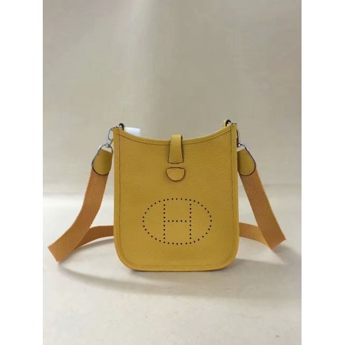 Hermes Evelyne original en cuir togo mini sac à bandoulière H15698 jaune