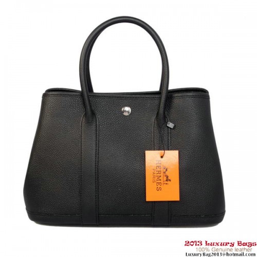 Hermès Garden Party Sac 30CM Cuir De Veau A1288 Noir