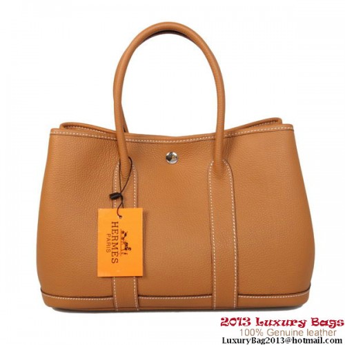 Sac Hermès Garden Party 30CM Cuir De Veau A1288 Camel