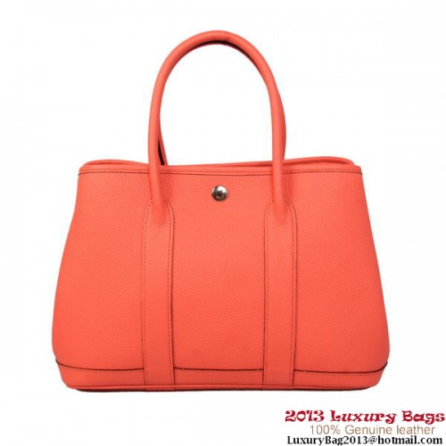 Hermès Garden Party Sac 30CM Cuir De Veau A1288 Rouge Clair