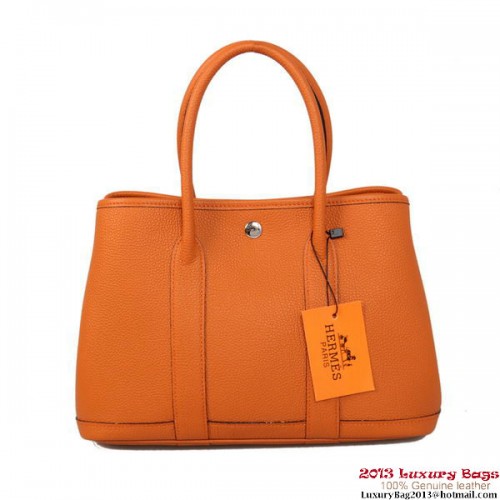 Hermès Garden Party Sac 30CM Cuir De Veau A1288 Orange