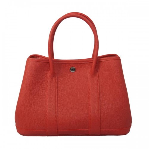 Sac Hermès Garden Party 30CM en cuir de veau rouge