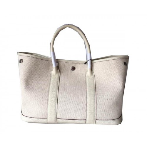 Sac Hermès Garden Party 30CM Toile Cuir H11S OffWhite