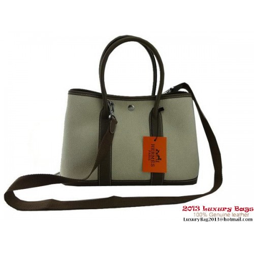 Sac Hermès Garden Party 30CM Tissu Gris