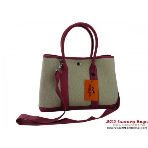 Sac Hermès Garden Party 30CM Tissu Pêche