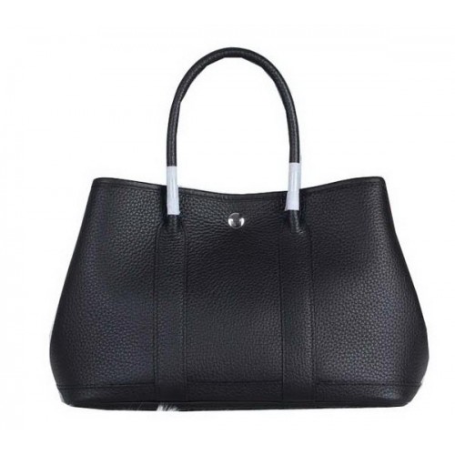 Hermes Garden Party 30cm Tote Bag Cuir Grainé Noir
