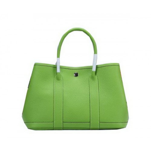 Hermes Garden Party 30cm Tote Bag Cuir Grainé Vert