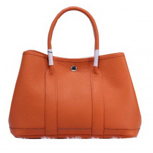 Hermes Garden Party 30cm Tote Bags Cuir Grainé Orange