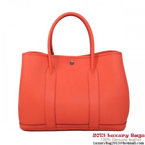 Hermès Garden Party Sac 36CM Cuir De Veau A1288 Rouge Clair