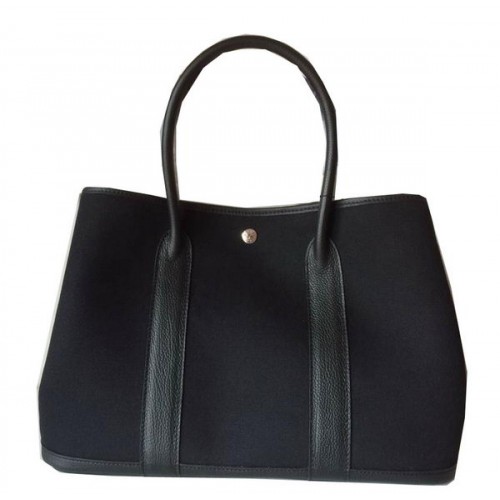Sac Hermès Garden Party 36CM Toile Cuir H11M Noir