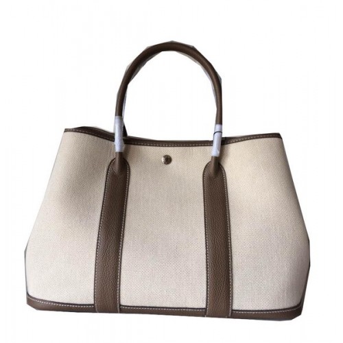 Sac Hermès Garden Party 36CM Toile Cuir H11M Gris