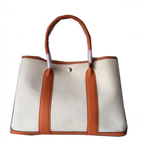 Sac Hermès Garden Party 36CM Toile Cuir H11M Orange