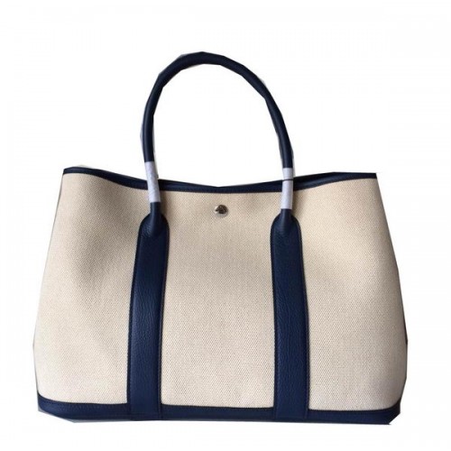 Sac Hermès Garden Party 36CM Toile Cuir H11M Royal