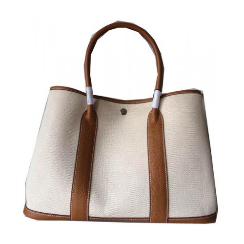 Sac Hermès Garden Party 36CM Toile Cuir H11M Blé