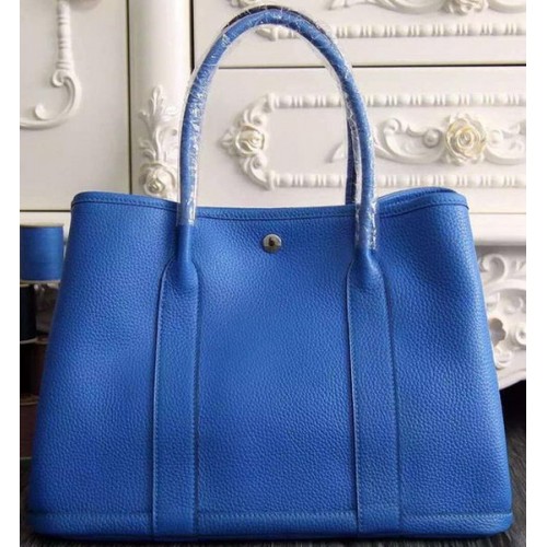 Hermès Garden Party 36cm 30cm Tote Bag Original Cuir Bleu