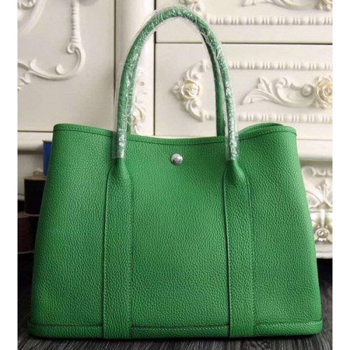 Hermes Garden Party 36cm 30cm Tote Bag Original Cuir Vert