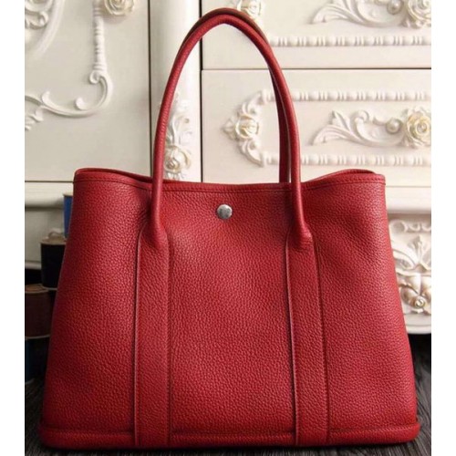 Hermes Garden Party 36cm 30cm Tote Bag Original Cuir Rouge