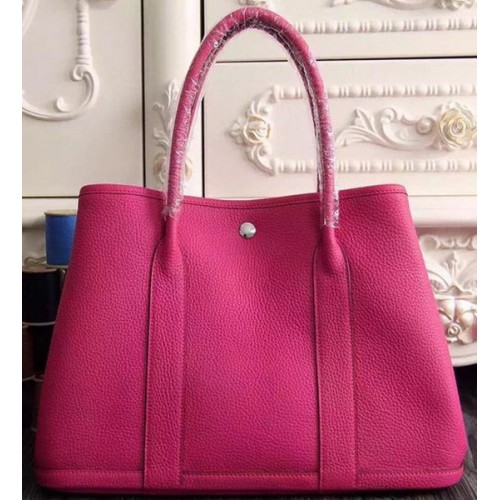 Hermès Garden Party 36cm 30cm Sac fourre-tout en cuir d'origine Rose