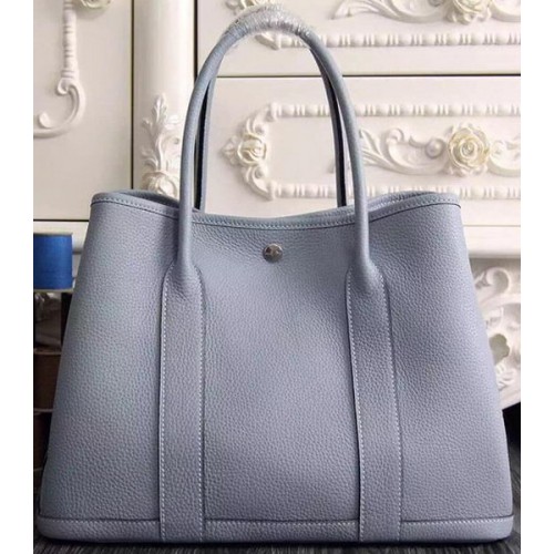 Hermès Garden Party 36cm 30cm Tote Bag Cuir Original Bleu Ciel