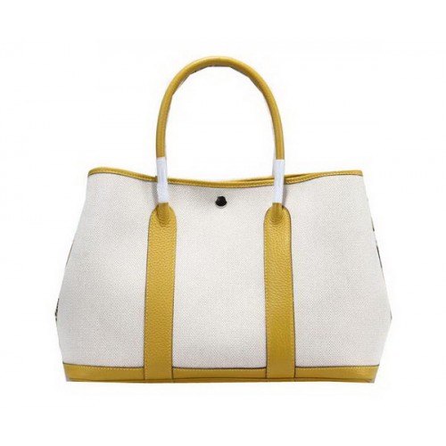 Hermès Garden Party 36cm Tote Bag Toile Jaune