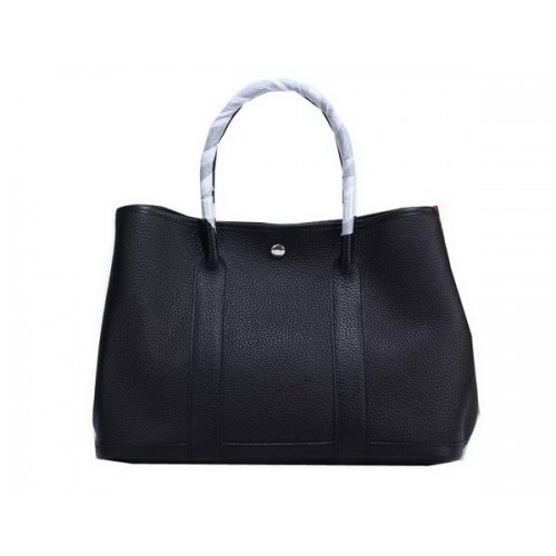 Hermes Garden Party 36cm sac fourre-tout en cuir grainé noir