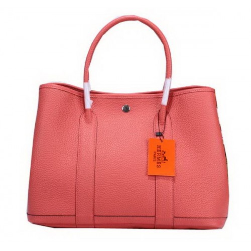 Hermes Garden Party 36cm Tote Bag Cuir Grainé Rose