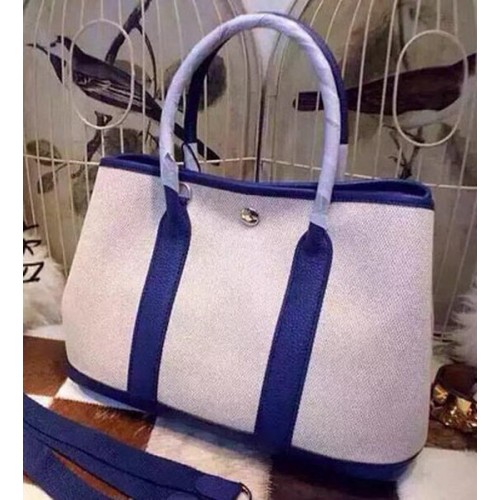 Hermes Garden Party 36cm Tote Bags Toile HGP1927 Royal