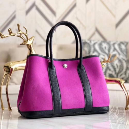 Hermes Garden Party 36cm Sacs fourre-tout en cuir d'origine A3698 Violet