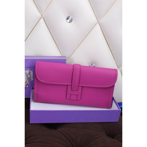 Hermes Jige Clutch Bag Cuir de veau H258 Violet