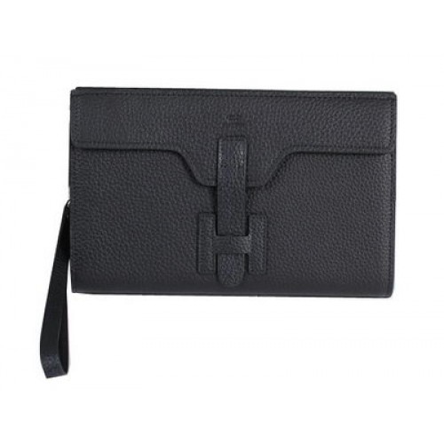 Hermes Jige Clutch Bag Cuir de veau HQ8059 Noir