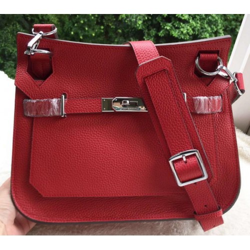 Hermes Jypsiere 31CM Sac à bandoulière en cuir de veau H0880 Rouge