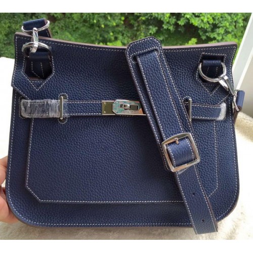 Hermes Jypsiere 31CM Sac à bandoulière en cuir de veau H0880 Royal