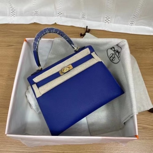 Hermes Kelly 25cm Sacs à bandoulière Epsom KL2755 Electrooptic blue&gold