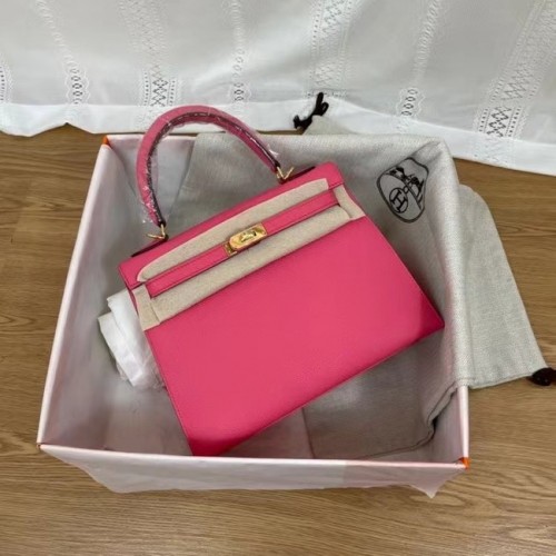 Hermes Kelly 25cm Sacs à bandoulière Epsom KL2755 métal rose&doré