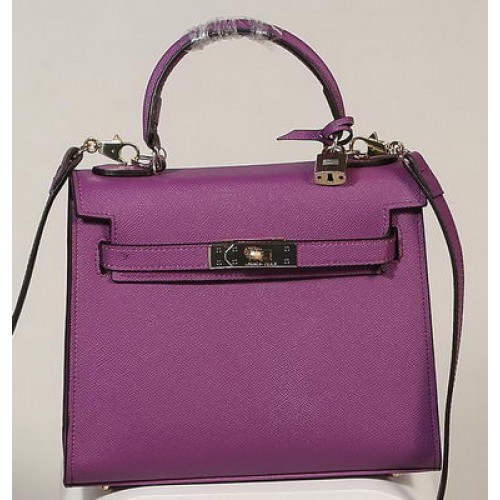 Hermes Kelly 25cm Tote Bag Cuir Togo K2138 Violet